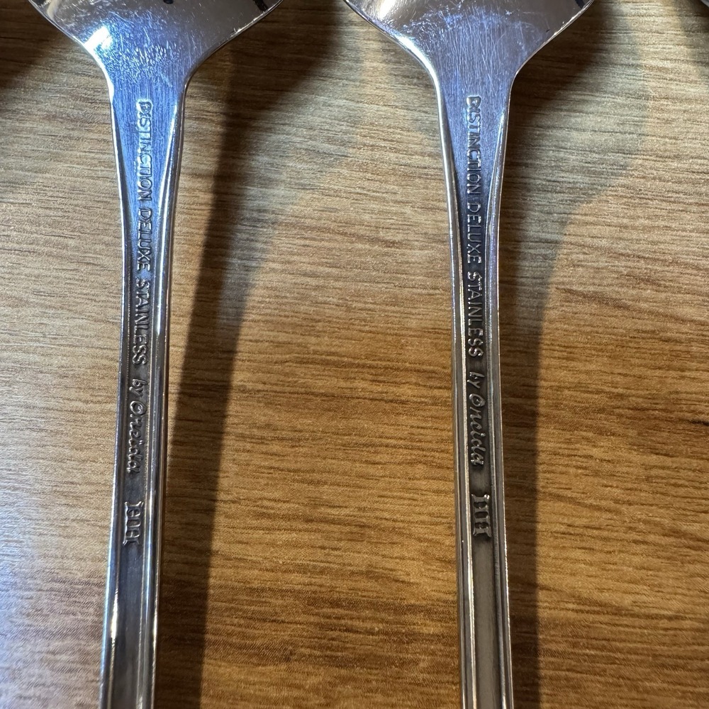 KENNETT SQUARE 5 Iced Tea Spoons Oneida Distinction Deluxe Stainless HH - Picture 12 of 12
